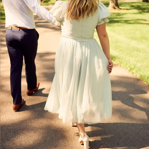 Ballerina Dress in Seafoam Green - Picture 3 of 3